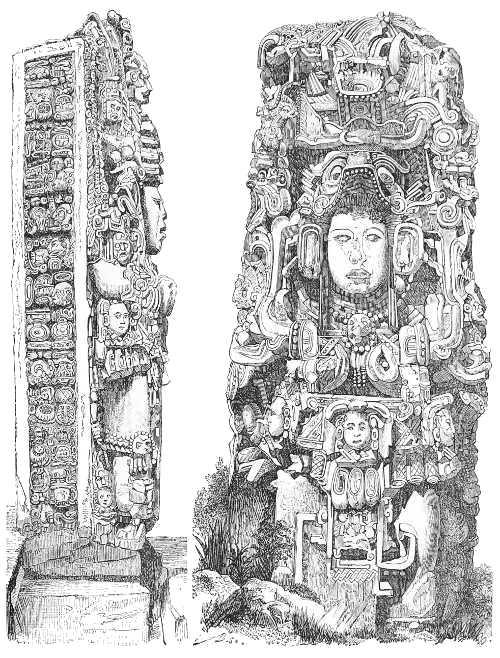 IDOLS OF COPAN (FROM STEPHENS).