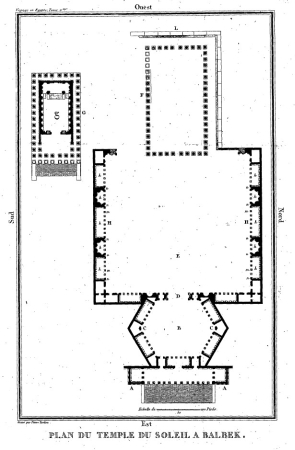 PLAN DU TEMPLE DU SOLEIL A BALBEK.