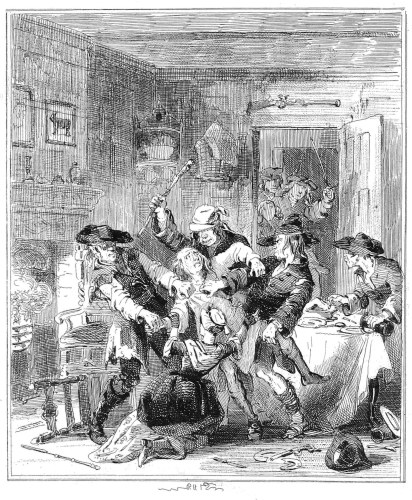 Burglars attempting to roast Mr. Porter. P. 17.