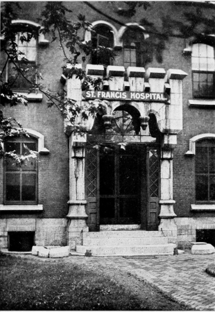 The quaint doorway of the Medical College through which Mr. Howells passed daily while he roomed in the building