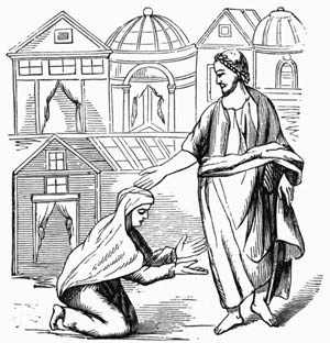 Illustration: Fig. 94.—Christ Healing the Woman with the Issue of Blood.