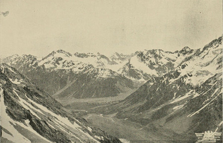 Looking down the Mueller Glacier