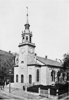 FIRST PARISH CHURCH.  CONTAINING THE MOWATT CANNON-BALL.