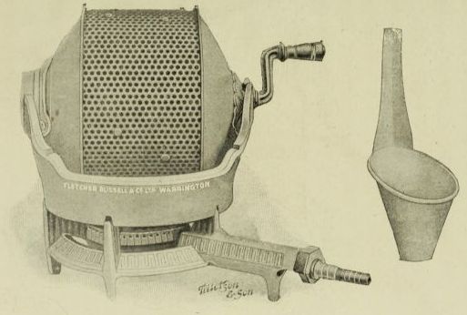 tumbler with handle and fire underneath