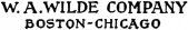 W. A. WILDE COMPANY  BOSTON-CHICAGO