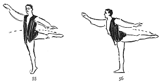 Image not available: 55 56  Optional Finish of a “Fouetté Pirouette.”  Continues (55) into arabesque (56).