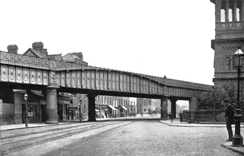 BRIDGE CARRYING THE D. W. AND W. RAILWAY (LOOP LINE) OVER AMIENS STREET, DUBLIN