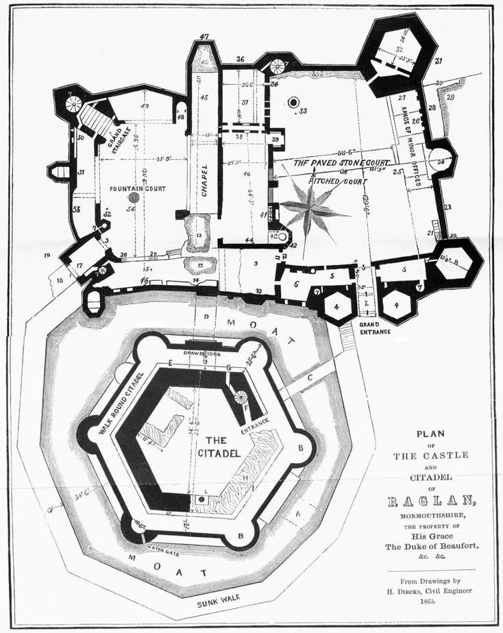 Plan of the Castle and Citadel of Raglan, Monmouthshire