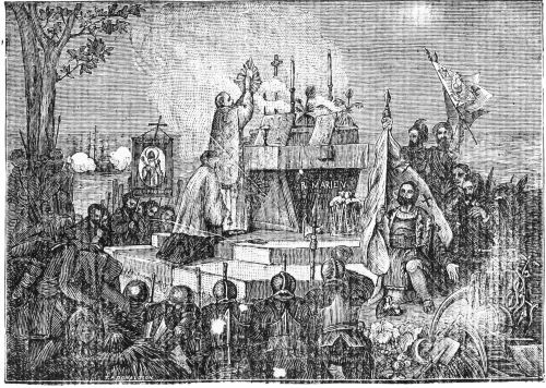 Image unavailable: Founding of St. Augustine By Pedro Menendez, September 8, 1565.