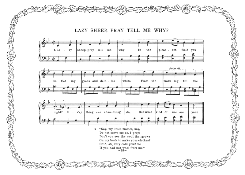 Music: Lazy Sheep, Pray Tell Me Why?