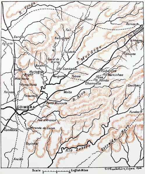 Map of the Mondego Valley