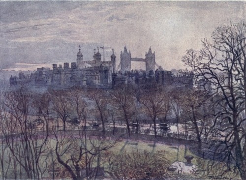 Image unavailable: THE TOWER AND TOWER HILL, SHOWING SITE OF THE SCAFFOLD, IN THE GARDEN