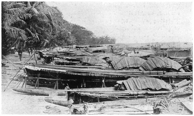 The Dobuan Canoes Pulled Up on Sinaketa Beach.