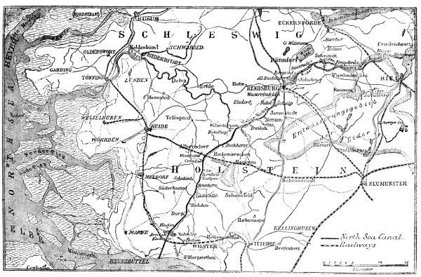 Route of the North Sea and Baltic Canal.