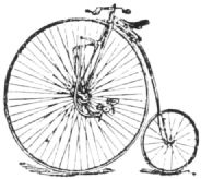 A penny farthing bicycle