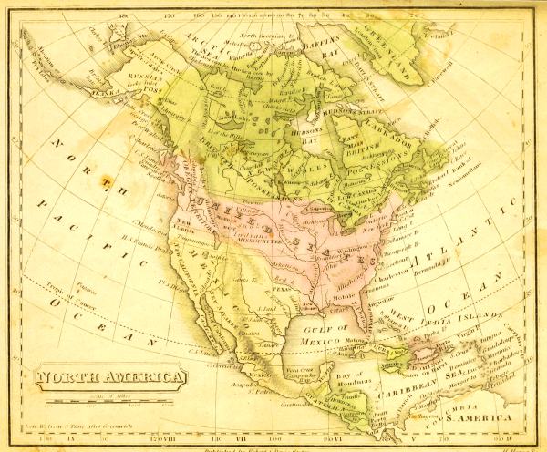 Map of North America.