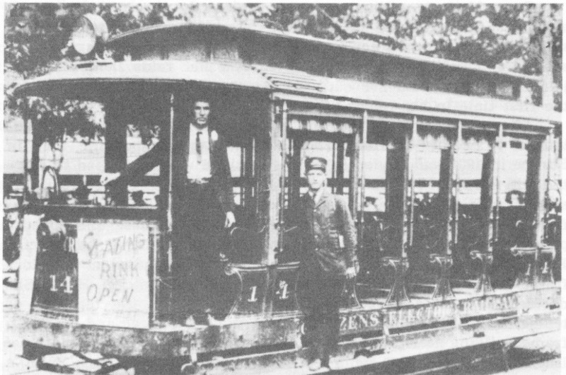 Trolley car.