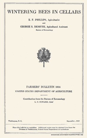 USDA FB 1014: Wintering Bees in Cellars