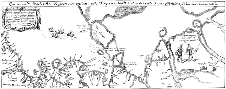 Caerte van’t Noorderste Russen, Samojeden, ende Tingoesen landt: alsoo dat vande Russen afghetekent, en door Isaac Maera vertaelt is.