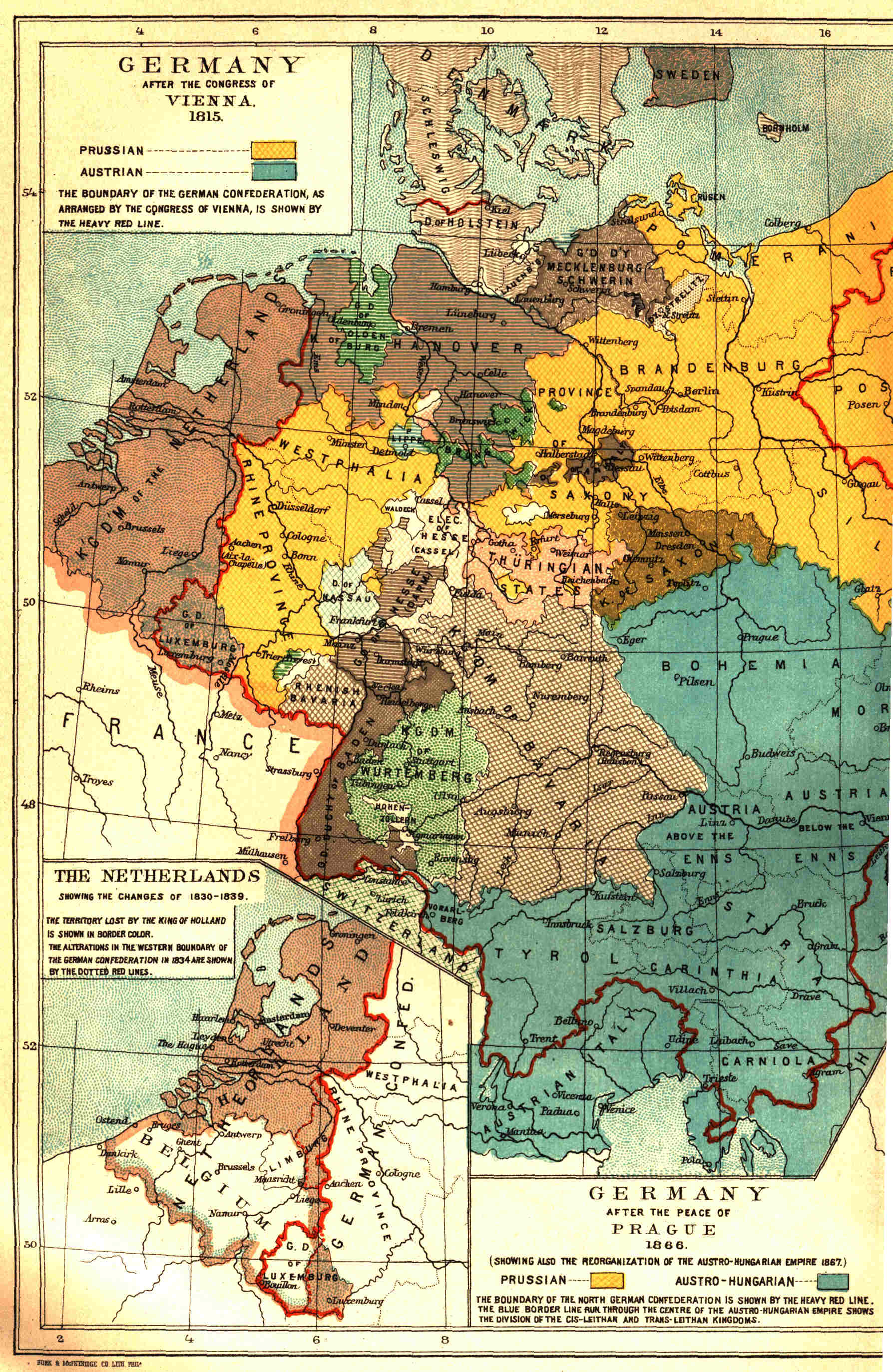 Germany after the congress of Vienna.