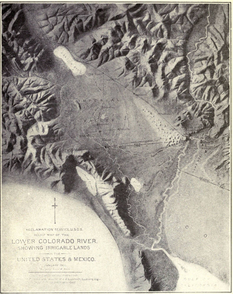 Relief Map of Imperial Valley and Its Environment