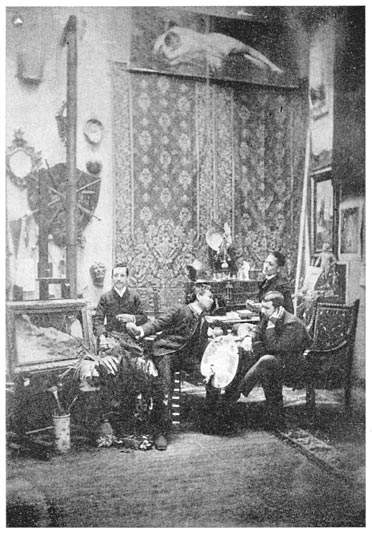 Rizal in Juan Luna’s studio in Paris.