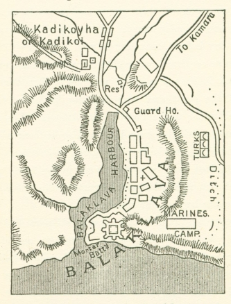 Map of Balaklava town and harbour