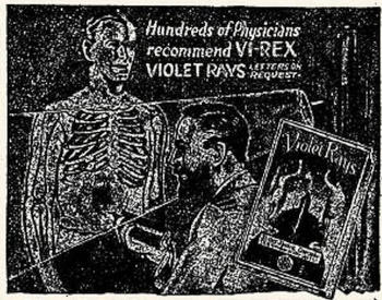 Hundreds of Physicians   recommend VI-REX VIOLET RAYS LETTERS ON REQUEST