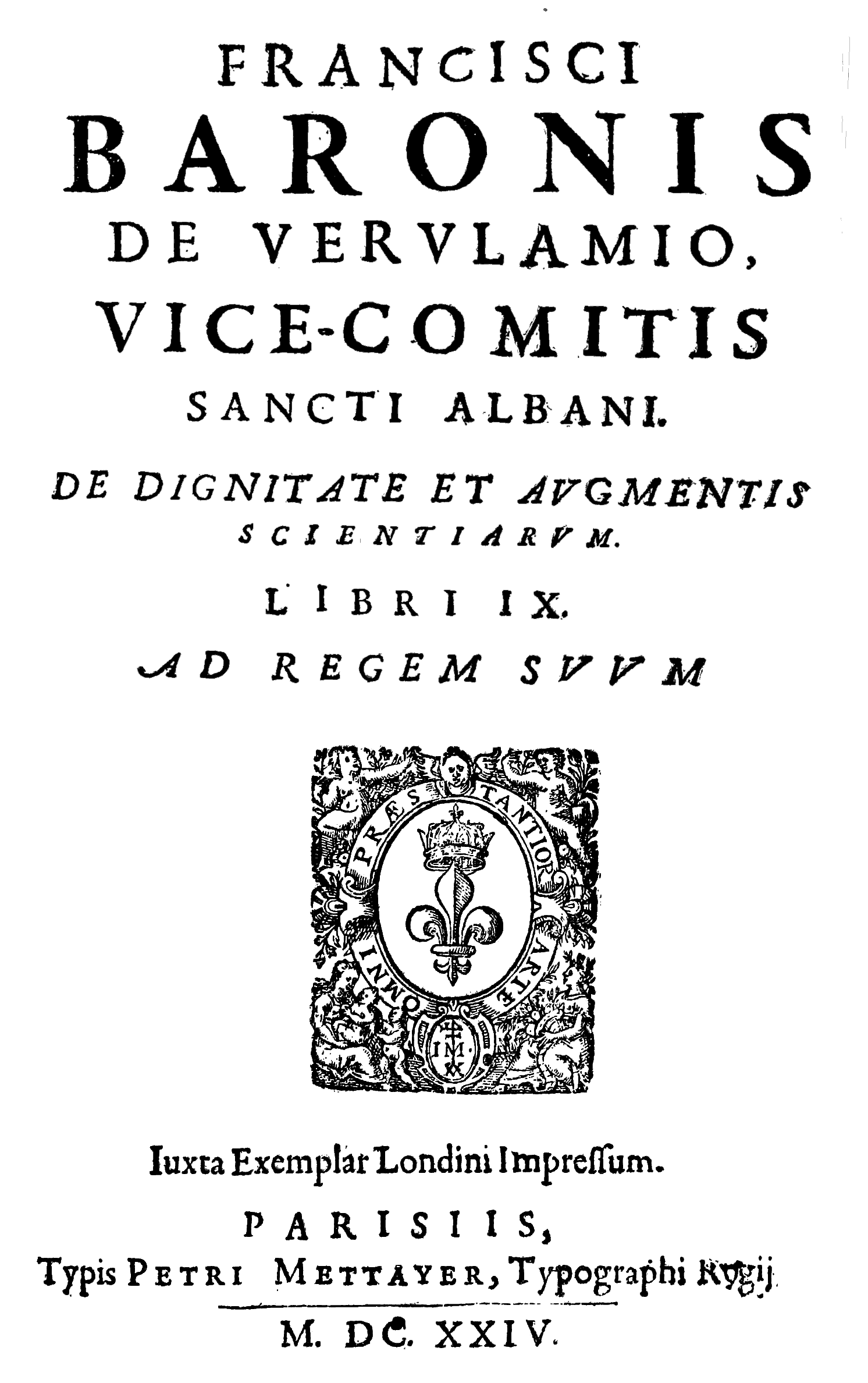 FRANCISCI BARONIS DE VERVLAMIO, VICE-COMITIS SANCTI ALBANI.