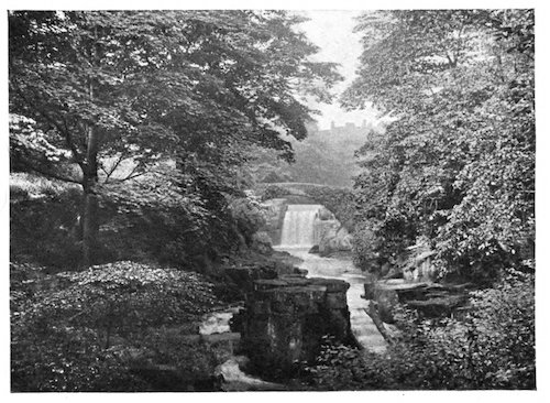 landscape with waterfall