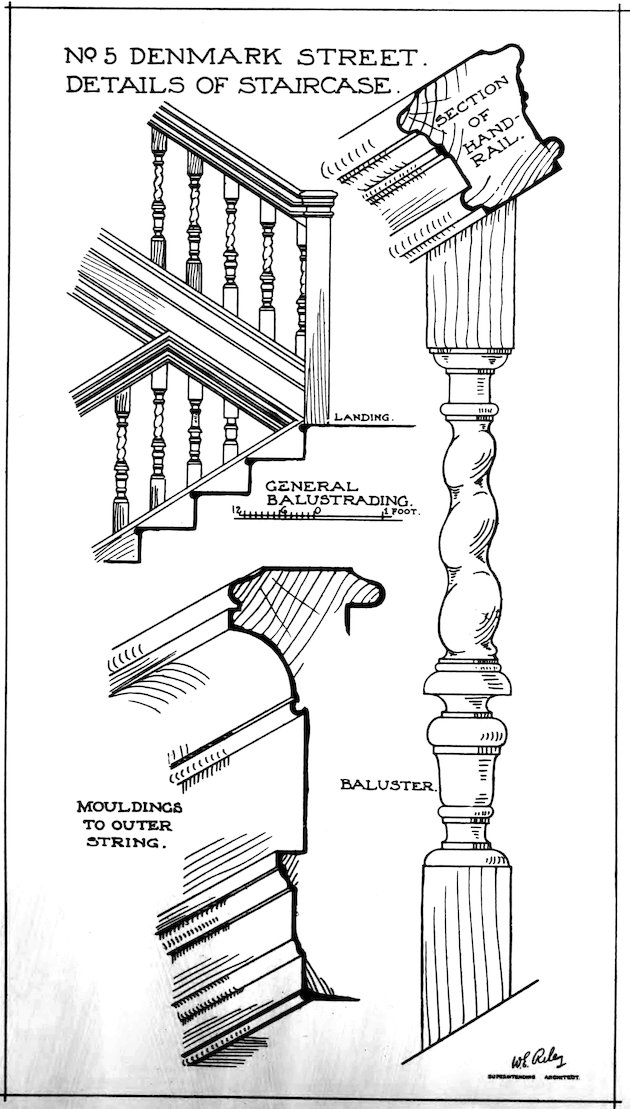 N<sup>O</sup>. 5 DENMARK STREET. DETAILS OF STAIRCASE.