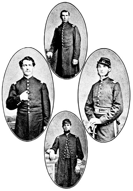 LIEUT. JOHN A. TROWBRIDGE, LIEUT. ELI C. MERRIAM, LIEUT. JAMES M. THOMPSON, LIEUT. JEROME T. FURMAN