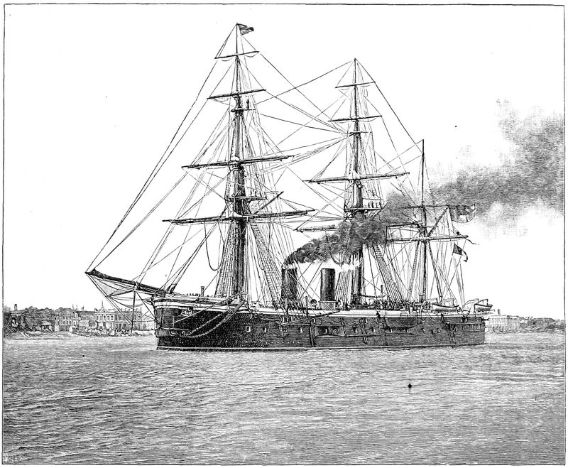 War-ship at sea