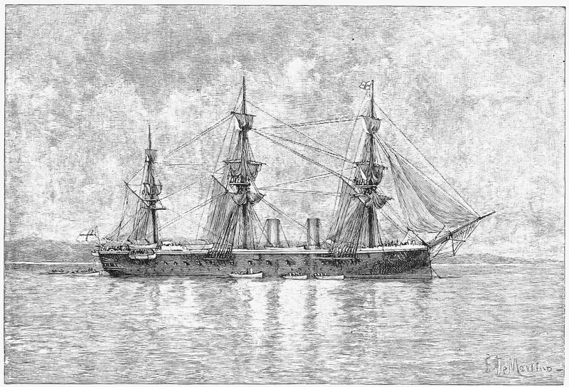 War-ship at sea