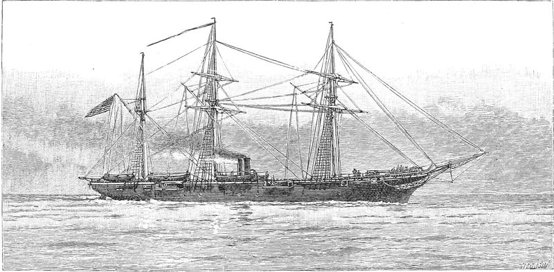 War-ship at sea