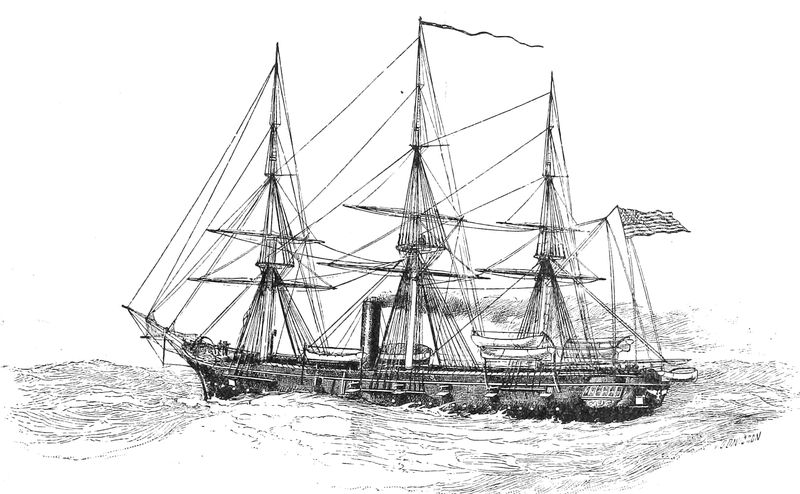 War-ship at sea