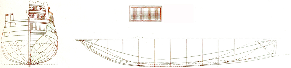 East India Company’s ship; various sections