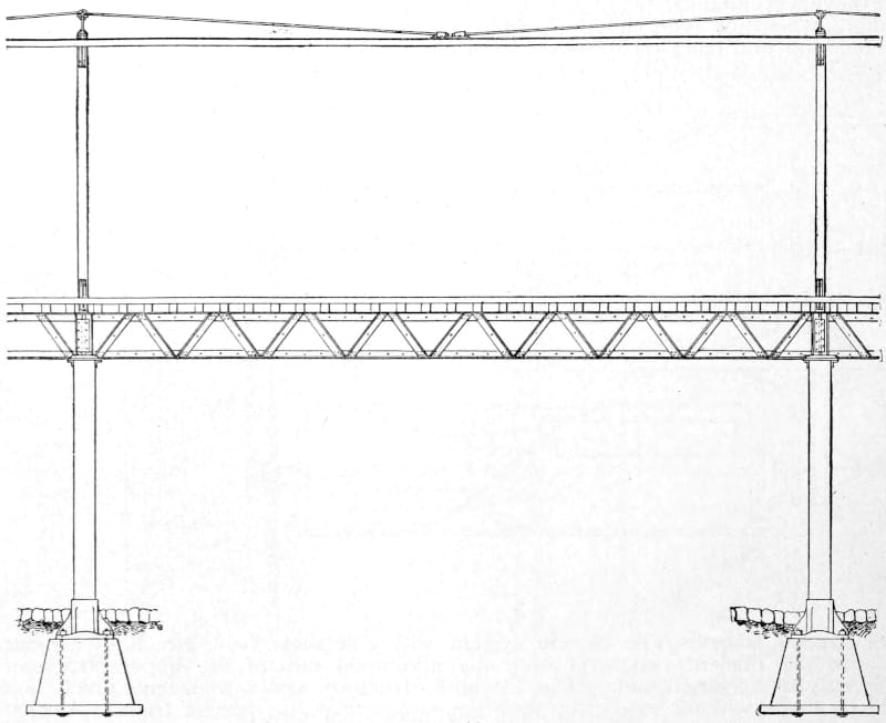 Elevated structure viewed from the side.