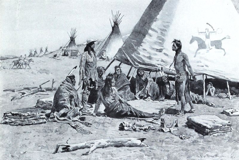 An argument outside a tepee