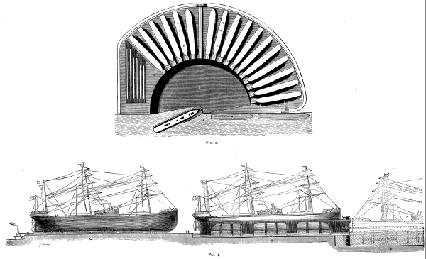 Fig. 1. IMPROVED FLOATING PONTOON DRY DOCK.