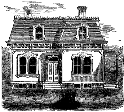 A MANSARD ROOF DWELLING. Front Elevation.