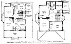 Figs. 8 and 9.—House for 'Mrs. L.,' anywhere in
temperate America, to cost $5000, if it must not more
(*remainder cut off).