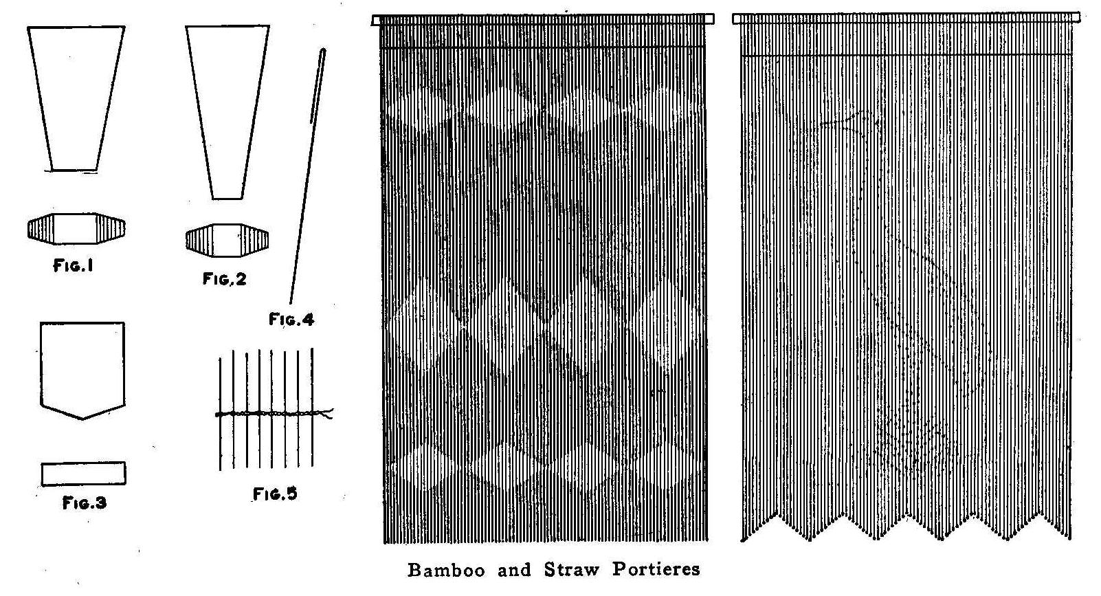 Bamboo and Straw Portieres 