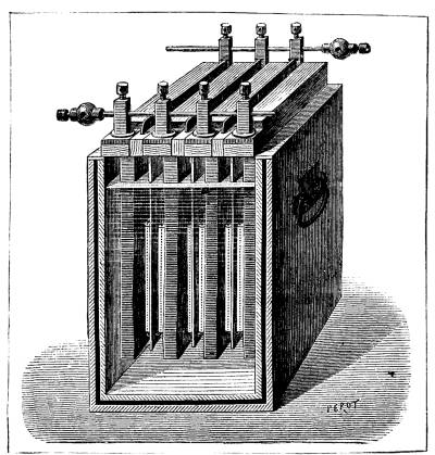  REYNIER'S ZINC ACCUMULATOR. (One-fifth actual size.)