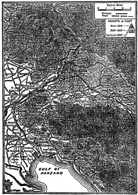 AREA OF CADORNA’S OPERATIONS