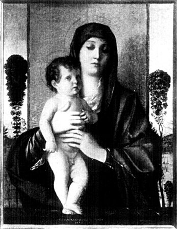 MADONNA AND CHILD FROM THE PAINTING BY GIOVANNI BELLINI
In the Accademia