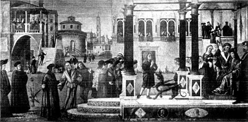 S. TRIFONIO AND THE BASILISK FROM THE PAINTING BY
CARPACCIO At S. Giorgio dei Schiavoni