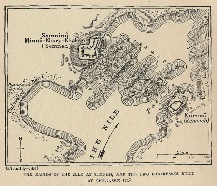 351.jpg the Rapids of The Nile at Semneh, and The Two Fortresses Built by Usirtasen Iii 