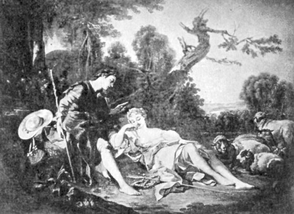 FIG. 59.—BOUCHER. PASTORAL. LOUVRE.