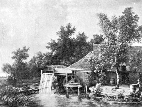 FIG. 84.—HOBBEMA. THE WATER-WHEEL. AMSTERDAM MUS.